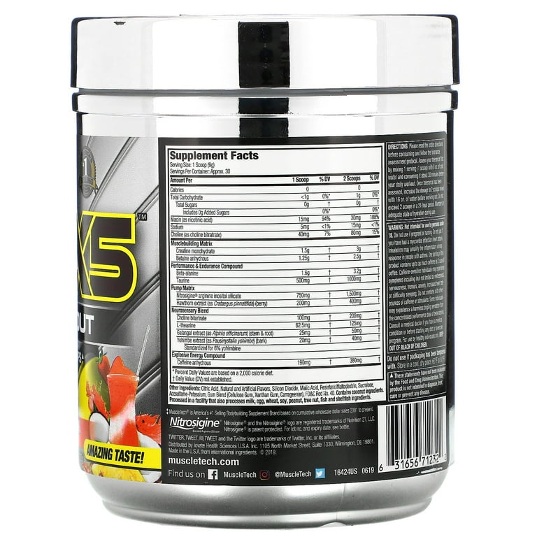 Muscletech Pro Series Vapor X5 Pre-Workout Powder, Explosive Muscletech Pro Series Vapor X5 Pre-Workout Powder, Explosive