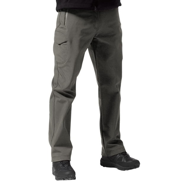 Pantalones FREE SOLDIER para hombre, forro polar Softshell, para exteriores, con forro polar, gris