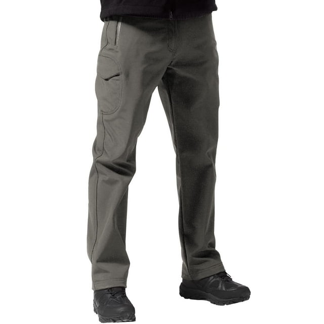 Pantalones FREE SOLDIER para hombre, Softshell al aire libre, forro polar gris