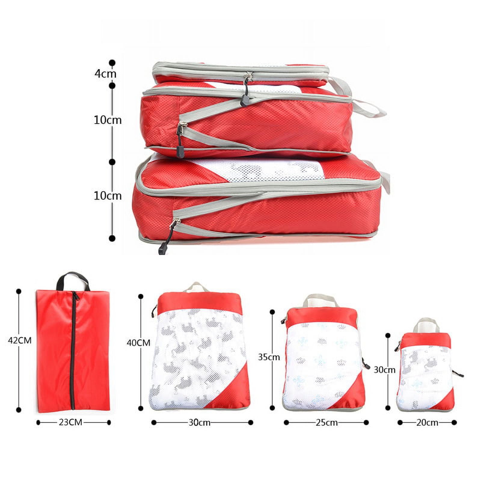 7PCS Luggage Clothes Storage Bags Portable Underwear Packing Cube Travel  Subpackage Clothing Organizer Suitcase Shoe Sorting Bag