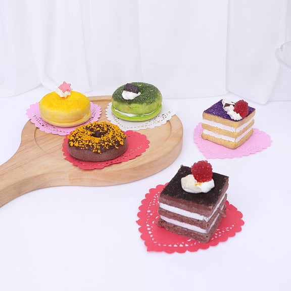 FUEENIRVA Mini Cake Board Sturdy Embossed Board Paper 100Pcs for Serving Dessert