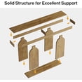 thumbnail image 5 of Tribesigns Table Console en Bois de Style Ferme de 70,9 Pouces avec Base en U, Table d'Entrée à 2 Niveaux pour Salon Ou Couloir, Brun Clair, 5 of 5