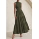 thumbnail image 3 of Vestido de verano PRETTYGARDEN 2025, camiseta sin mangas con ojales, maxi con bolsillos, 3 of 9