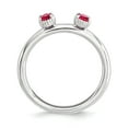 thumbnail image 2 of Sterling Silver Stackable Expressions Created Ruby Two Stone Ring - Size 7, 2 of 3