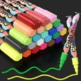 thumbnail image 2 of Liquid Chalk Markers Pens - 12 Colors Washable Wet Erase Neon Chalk Makers For Blackboard, Chalkboard Signs, 2 of 4
