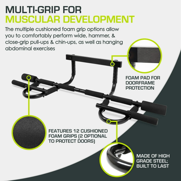 ProsourceFit Door Frame Pull-Up Exercise Bar, Heavy Duty Trainer