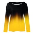 thumbnail image 4 of Pntutb Moda Mujer Cuello Redondo Manga Larga Estampado Casual Camiseta Blusa Pntutb Pntutb-1715, 4 of 5