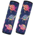 thumbnail image 2 of 2 Car Seat Belt Covers M Size 10*7.7 Inches Car Seat Belt Shoulder Pad Backpack Shoulder Pad Stroller Belt Cover Colorful Turtle, 2 of 8