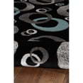 thumbnail image 5 of Linon Miso Barnet Polypropylene 2'6"x8' Rug in Black and Turquoise, 5 of 6