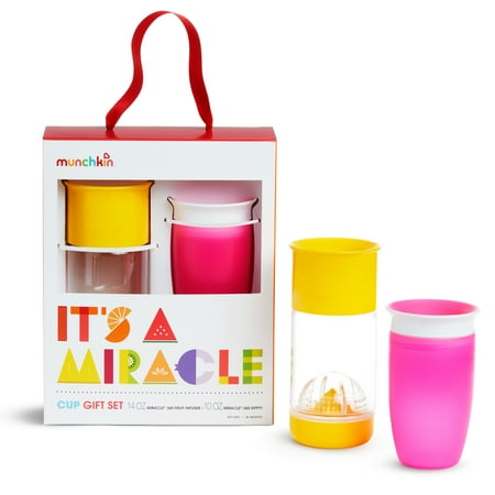 Munchkin® It's a Miracle® Gift Set, Includes 14 oz Miracle® Fruit Infuser, Pink/Yellow, Unisex
