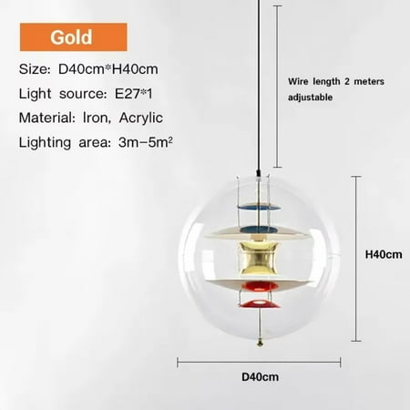 

WNGNNG Stunning Nordic Danish Modern Designer Acrylic Planet Lamps for Restaurant and Kitchen Decor - Unique Decorative Lighting Fixtures - Elegant Chandelier Pendant Light