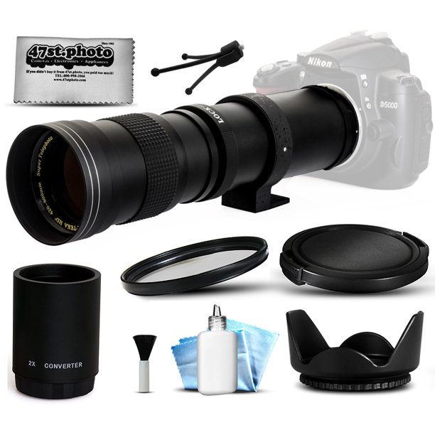 420mm 1600mm f/8.3 Super HD Telephoto Lens Package for Nikon D4s D750