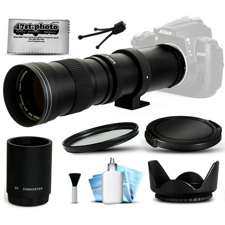 420mm 1600mm f/8.3 Super HD Telephoto Lens Package for Nikon D4s D750 D810