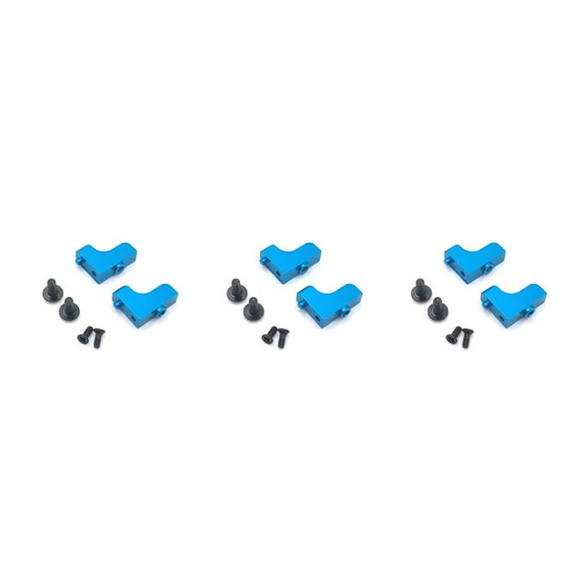 bedienty 2 Pieces Remote Control Car Model Controlled Vehicle Parts Servo Mount Fixed Bracket Simulation Metal Refitting A959 blue 3Set