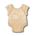 thumbnail image 2 of Unfinished Wood Etched Whale Onesie Shape 5" / 1/8", 2 of 2