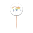thumbnail image 1 of Global Map Lgbt Rainbow Wordcloud Toothpick Flags Round Labels Party Decoration, 1 of 3