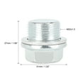 thumbnail image 3 of 10 Sets M22x1.5 Metal Vehicle Engine Oil Pan Drain Cap Screw Bolt Plug with Gasket, 3 of 6