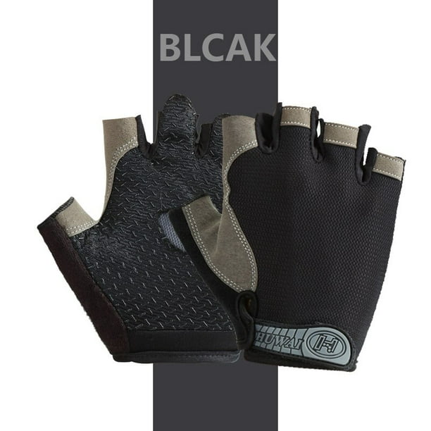 Profesional gimnasio Fitness transpirable antideslizante mujeres hombres medio dedo verano pesca ciclismo guantes sin dedos mujer bicicleta Tan Jianjun unisex