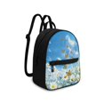 thumbnail image 2 of HELLHERO Butterfly Pattern Small Backpack with Adjustable Strap Front Pocket Mini Backpack for Work, Polyester Lightweight Daypack for Shopping, 2 of 8
