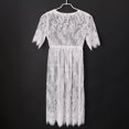 thumbnail image 1 of WEIXINBUY Nouvelle Robe en Dentelle pour Femme Décontractée Longue Noire à Manches Courtes Col Rond Transparente Tenue de Plage Robes Grande Taille, 1 of 8