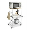 thumbnail image 3 of Whitmor Kitchen Storage Microwave Cart - Chrome - 16 Length x 22.5 Width x 34 Height inches, 3 of 7