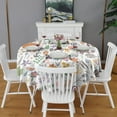 thumbnail image 2 of Fall Leaves Pumpkin Round Tablecloth 60" X 60",Wrinkle Wipeable Table Cloth for Kitchen Dining Room Picnic Patio Party, 2 of 6