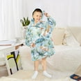 thumbnail image 6 of joogoo Wearable Blanket Hoodie for Watercolor Turtle Cartoon Flannel Sherpa Pocket 3-14 YR S, 6 of 7