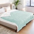 thumbnail image 2 of TEMOGU-Electric Throw Heated Blanket 50'' x 60''- Soft Plush Flannel Heating Blanket with 4 Heating Level & 3 Hour Auto Off, Machine Washable, Aqua Green, 2 of 4
