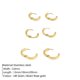 thumbnail image 2 of Pendientes circulares de acero inoxidable europeos y americanos, sencillos pendientes chapados en oro, joyería con hebilla para la oreja para hombres y mujeres, 2 of 5