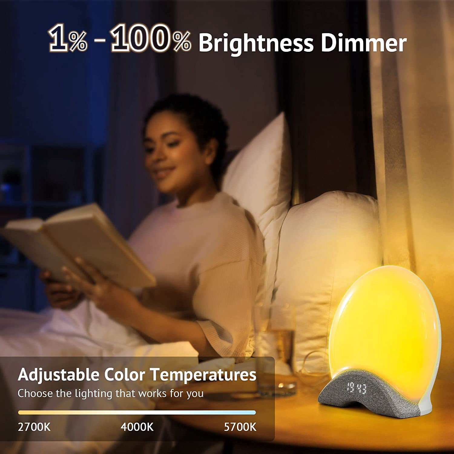 LaView White Noise Machine for Adults, 25 Soothing Sounds and Sleep Music, 8 Built-in Unique Light Shows and Sound Themes, LED Light