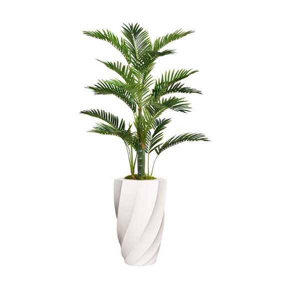 Vintage Home Artificial Faux Real Touch 5.67 Feet Tall Palm Tree With Eco Planter