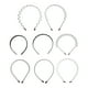 thumbnail image 5 of FELTECHELECTR 8 diademas onduladas creativas para hombre, diadema de resorte de metal a la moda, accesorios para el cabello para hombre., 5 of 7