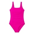 thumbnail image 4 of Lullu Girls One-Piece Swimsuit Ruched Quick Drying UPF 50+ Bathing Suit Swimwear, 4 of 4