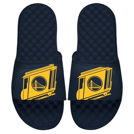 

Men s ISlide Navy Golden State Warriors Large Trolley Logo Slide Sandals