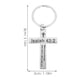 thumbnail image 4 of Llavero con cruz de acero inoxidable, colgante grabado, regalo para amigos, elegante llavero cristiano para bolso, cartera o llaves de coche., 4 of 6