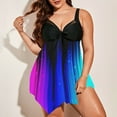 thumbnail image 5 of PEASKJP Womens Plus Size Bathing Suit Front Cross Swimsuit Bathing Suit Tankini Bikini, Black XXXXXL, 5 of 5