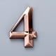 thumbnail image 1 of 2.76 inches House Numbers 3D Door Mailbox Numbers 0-9 Self Adhesive House Door Street Address Stickers for, Apartment, Office, Hotel Room, Mailbox Signs(4), 1 of 4
