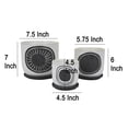 thumbnail image 6 of Meon 3pc Garden Planter Set, Textured White and Black Ceramic Design, 6 of 7