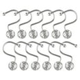 thumbnail image 4 of Utopia Alley Shower Hooks - Shower Curtain Rings for Bathroom - Rust Resistant Shower Curtain Hooks for Shower Curtain or Liner - Set of 12, Polished Chrome, 4 of 10