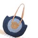 thumbnail image 4 of Bolso de playa grande, moderno bolso de papel tejido para viajes y compras de mujeres, azul oceánico, 4 of 5