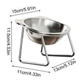 thumbnail image 3 of Stainless Steel Pet Bowls with Elevated Stand, Raised Food and Water Feeder for Cats and Dogs, Neck Protection Dining Station, Non-Slip Base, 3 of 5