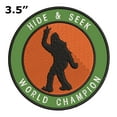 thumbnail image 2 of Bigfoot Hide & Seek World Champion 3.5" Iron On Or Sew On Embroidered Fabric Badge Patch Unexplained Mysteries Iconic Series, 2 of 2