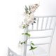 thumbnail image 1 of (17075 Blanco) Luz natural Estilo de lujo Boda Decoración del lugar al aire libre Silla Respaldo Flores, 1 of 14