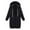 Black Womens Winter Coats, variant on Women's Fleece Lined Clothes Hooded Sweatshirt Outerwears Plus Size Solid Color Winter Long Trench Coat Zip Up Cardigan Fall Fashion With Pocket Coffee XXXL