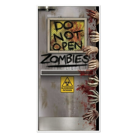 Beistle Zombies Lab Door Cover, 30" by 5', Multicolor