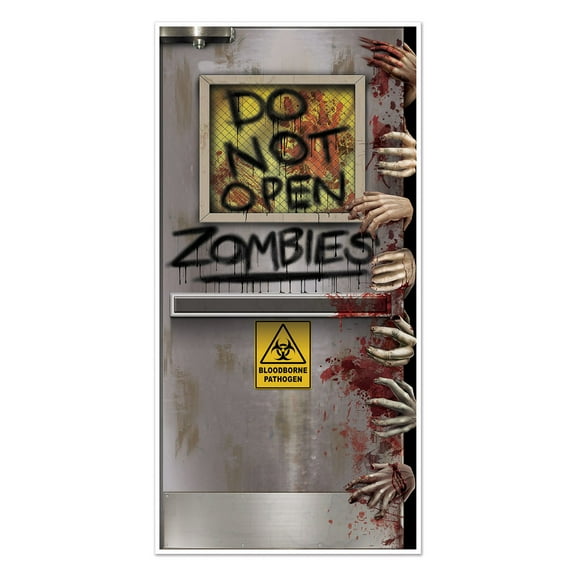 Beistle Zombies Lab Door Cover, 30" by 5', Multicolor
