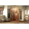 thumbnail image 5 of DreamLine Prism Plus 34 in. x 72 in. Frameless Neo-Angle Hinged Shower Enclosure in Chrome, 5 of 12