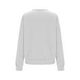 thumbnail image 5 of AGWOLF Crewneck Sweatshirts for Women Trendy Long Sleeve Sweater Tops Lightweight Solid Color Pullover Fall Travel Clothes, 5 of 6