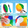 thumbnail image 4 of Pelotas de playa hinchables con forma de arcoíris, 16 unidades, 32 cm, de Vellibring, 4 of 7
