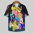 thumbnail image 3 of Adventure Time Casual Short Sleeve Shirt Lapel Collar Shirt Summer Beach Shirt L, 3 of 8